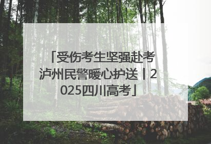 受伤考生坚强赴考 泸州民警暖心护送丨2025四川高考