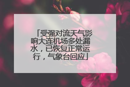 受强对流天气影响大连机场多处漏水，已恢复正常运行，气象台回应