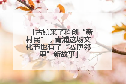 古镇来了科创“新村民”，青浦这场文化节也有了“赛博邻里”新故事
