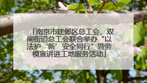 南京市建邺区总工会、双闸街道总工会联合举办“以法护‘新’安全同行”暨劳模宣讲进工地服务活动