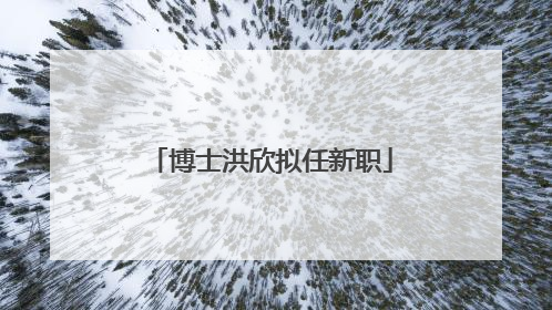 博士洪欣拟任新职