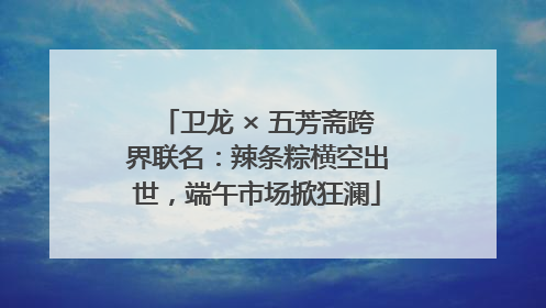 卫龙 × 五芳斋跨界联名：辣条粽横空出世，端午市场掀狂澜