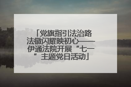 党旗指引法治路 法徽闪耀映初心——伊通法院开展“七一”主题党日活动