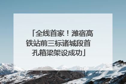 全线首家！潍宿高铁站前三标诸城段首孔箱梁架设成功