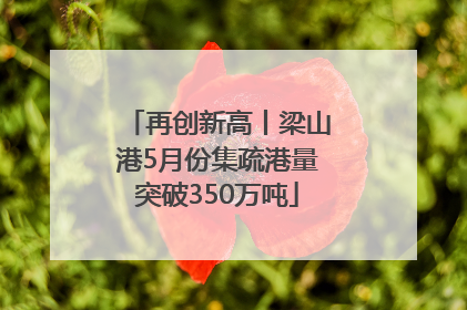 再创新高丨梁山港5月份集疏港量突破350万吨
