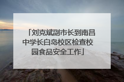 刘克斌副市长到南昌中学长白岛校区检查校园食品安全工作
