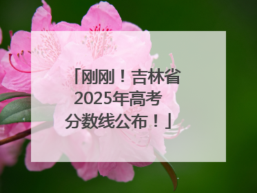 刚刚！吉林省2025年高考分数线公布！