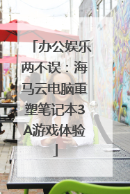 办公娱乐两不误：海马云电脑重塑笔记本3A游戏体验