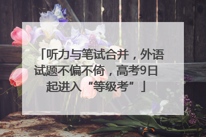 听力与笔试合并，外语试题不偏不倚，高考9日起进入“等级考”