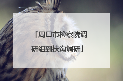 周口市检察院调研组到扶沟调研