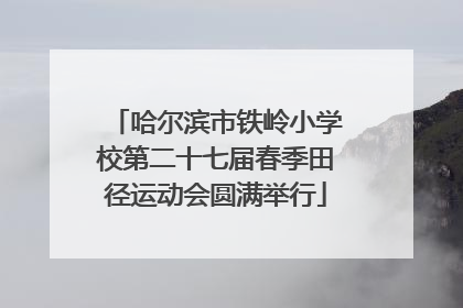 哈尔滨市铁岭小学校第二十七届春季田径运动会圆满举行