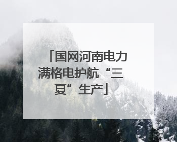 国网河南电力满格电护航“三夏”生产