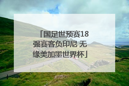 国足世预赛18强赛客负印尼 无缘美加墨世界杯