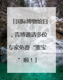 国际博物馆日，青博邀请多位专家免费“鉴宝”啦！