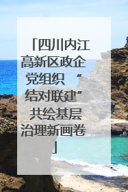 四川内江高新区政企党组织 “结对联建” 共绘基层治理新画卷