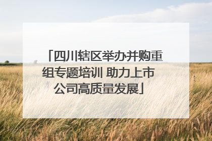 四川辖区举办并购重组专题培训 助力上市公司高质量发展