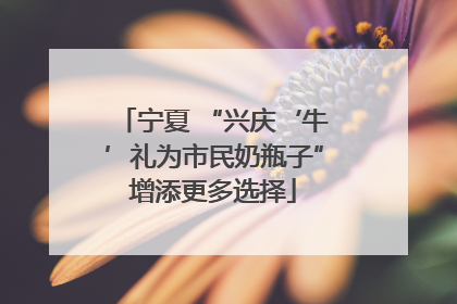宁夏 “兴庆‘牛’礼为市民奶瓶子”增添更多选择