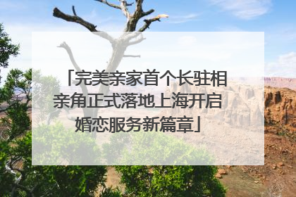 完美亲家首个长驻相亲角正式落地上海开启婚恋服务新篇章