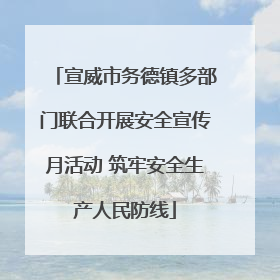 宣威市务德镇多部门联合开展安全宣传月活动 筑牢安全生产人民防线