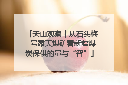 天山观察｜从石头梅一号露天煤矿看新疆煤炭保供的量与“智”