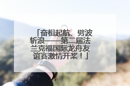 奋楫起航、劈波斩浪——第二届法兰克福国际龙舟友谊赛激情开桨！