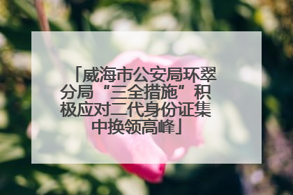 威海市公安局环翠分局“三全措施”积极应对二代身份证集中换领高峰