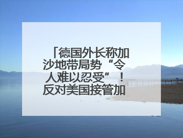 德国外长称加沙地带局势“令人难以忍受”！反对美国接管加沙地带的想法