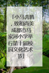 小马奔腾，致和尚美 成都市马家河小学举行第十届校园文化艺术节