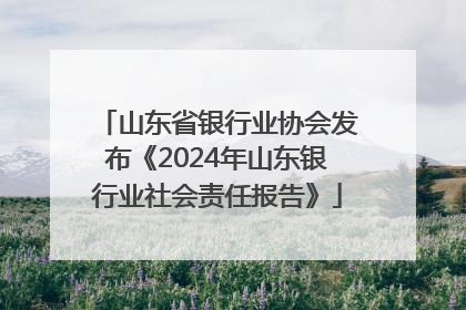 山东省银行业协会发布《2024年山东银行业社会责任报告》