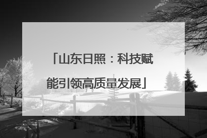 山东日照：科技赋能引领高质量发展
