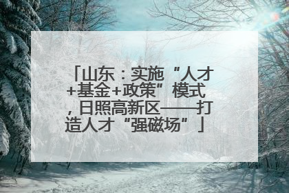 山东：实施“人才+基金+政策”模式，日照高新区——打造人才“强磁场”