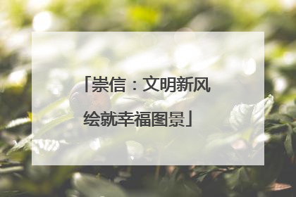 崇信：文明新风绘就幸福图景