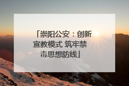 崇阳公安：创新宣教模式 筑牢禁毒思想防线