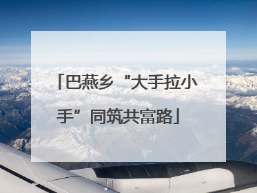巴燕乡“大手拉小手”同筑共富路