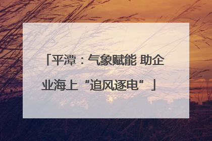 平潭：气象赋能 助企业海上“追风逐电”