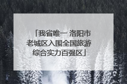 我省唯一 洛阳市老城区入围全国旅游综合实力百强区