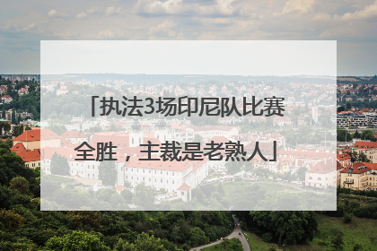 执法3场印尼队比赛全胜，主裁是老熟人