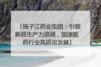 扬子江药业集团：引领新质生产力浪潮，加速医药行业高质量发展