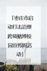 枣庄市启动打击治理跨境赌博校园宣传周活动