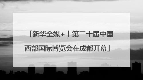 新华全媒+丨第二十届中国西部国际博览会在成都开幕