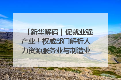 新华解码｜促就业强产业！权威部门解析人力资源服务业与制造业融合发展试点