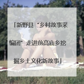 新野县“乡村故事采编团”走进前高庙乡挖掘乡土文化新故事