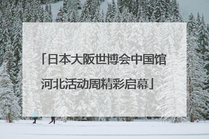 日本大阪世博会中国馆河北活动周精彩启幕