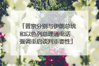 普京分别与伊朗总统和以色列总理通电话 强调重启谈判重要性