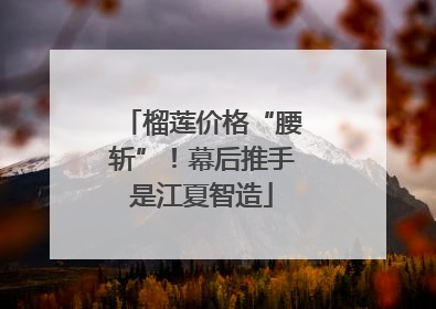 榴莲价格“腰斩”！幕后推手是江夏智造