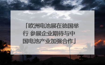 欧洲电池展在德国举行 参展企业期待与中国电池产业加强合作