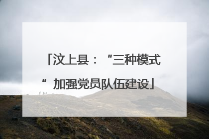 汶上县：“三种模式”加强党员队伍建设