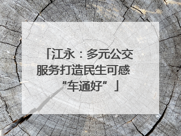 江永：多元公交服务打造民生可感“车通好”