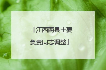 江西两县主要负责同志调整