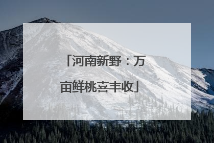 河南新野：万亩鲜桃喜丰收
